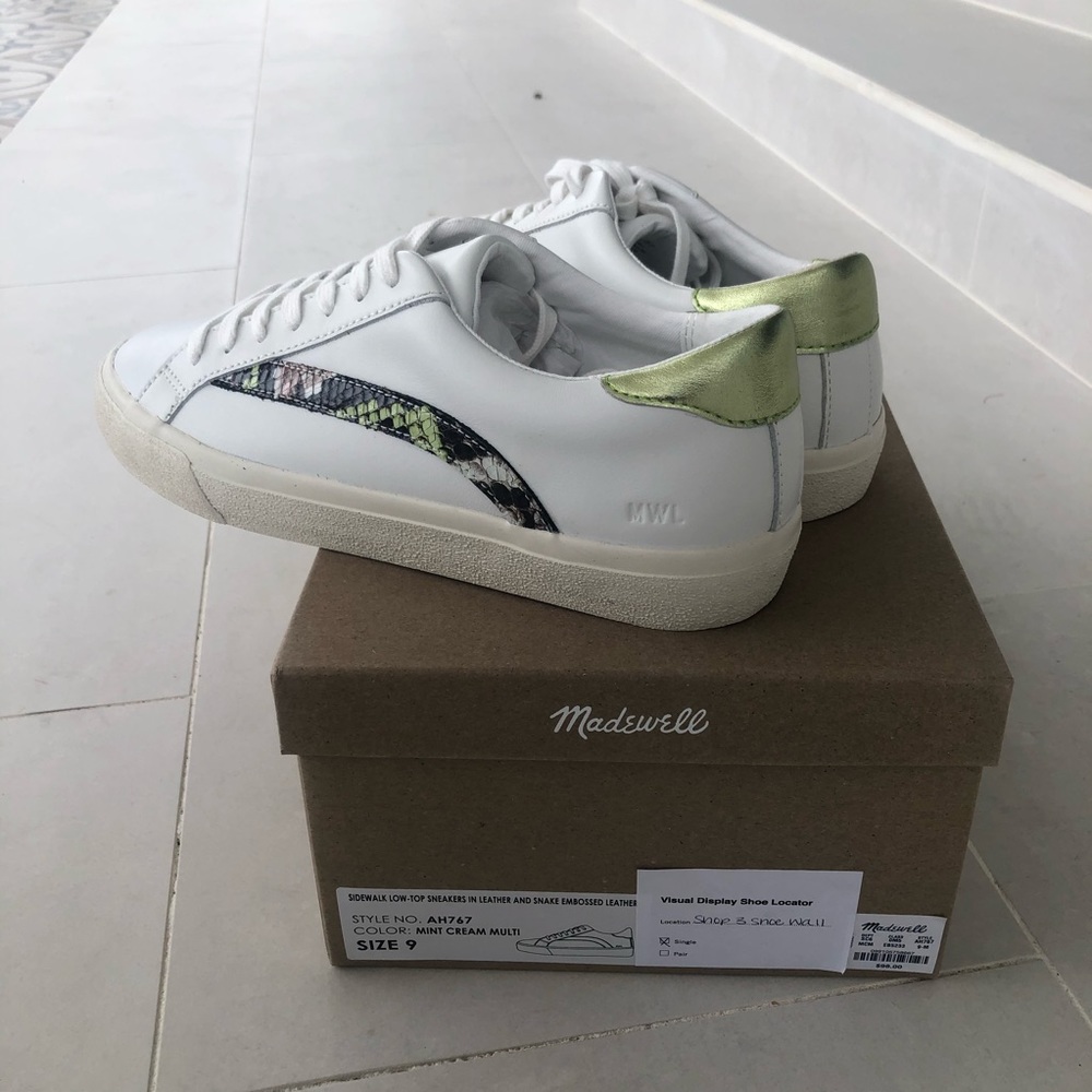 Madewell Sneakers Snake-Embossed Metallic Leather - Picture 8 of 8